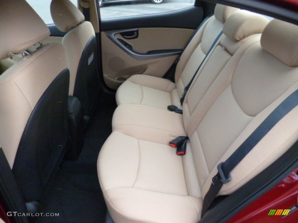 2013 Elantra GLS - Sparkling Ruby / Beige photo #13