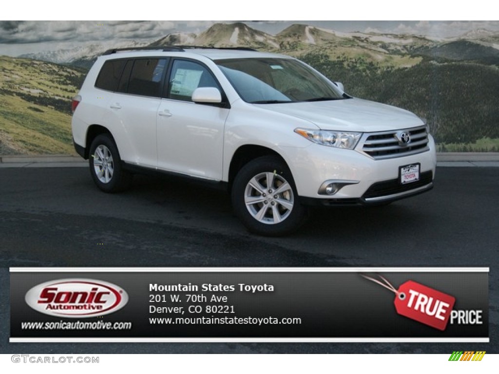2013 Highlander V6 4WD - Blizzard White Pearl / Sand Beige photo #1