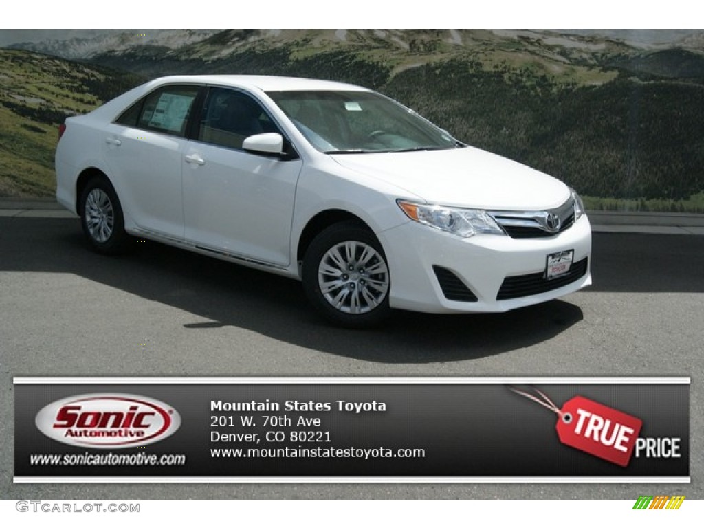 2013 Camry LE - Super White / Ash photo #1