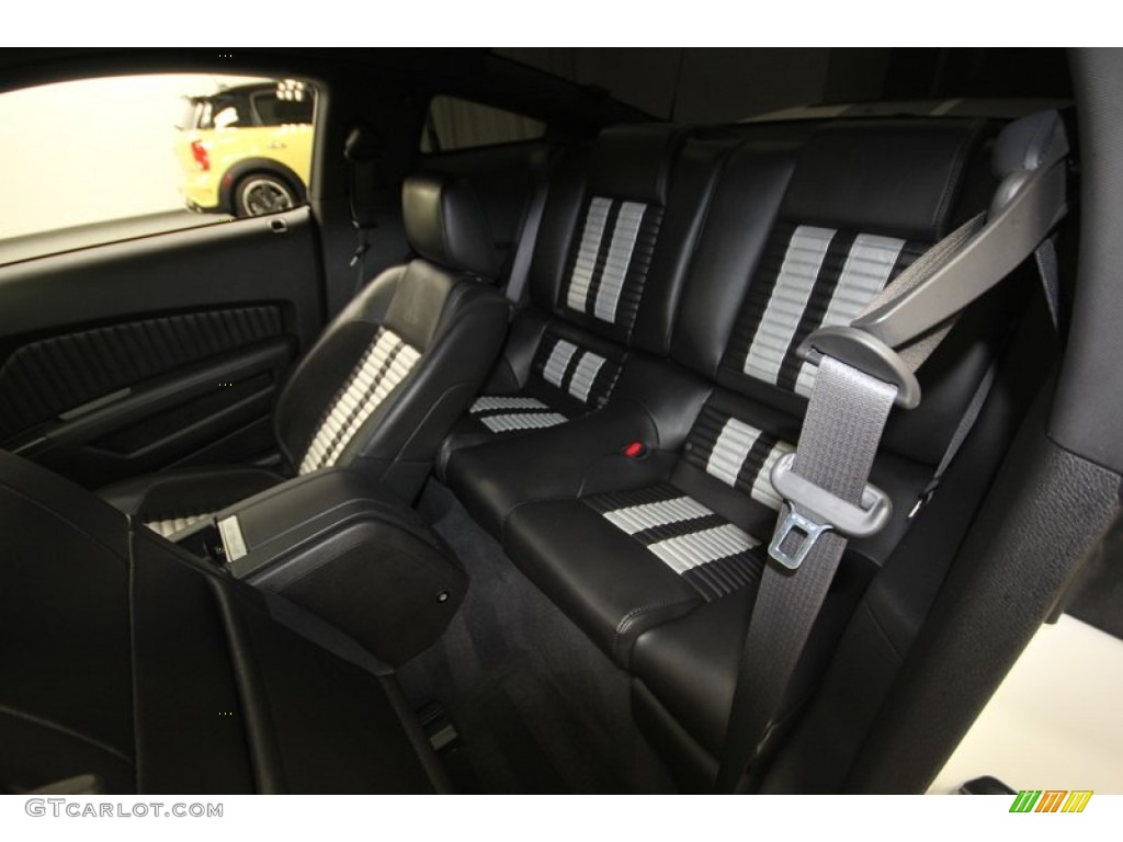 Charcoal Black/White Interior 2010 Ford Mustang Shelby GT500 Coupe Photo #83289746