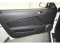 2010 Ford Mustang Charcoal Black/White Interior Door Panel Photo