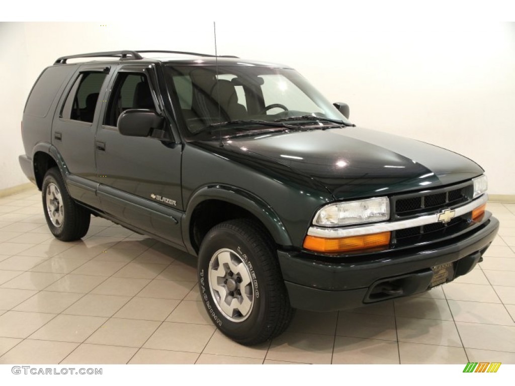 2004 Blazer LS 4x4 - Dark Green Metallic / Graphite Gray photo #1