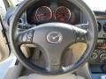 2007 Mazda MAZDA6 Beige Interior Steering Wheel Photo