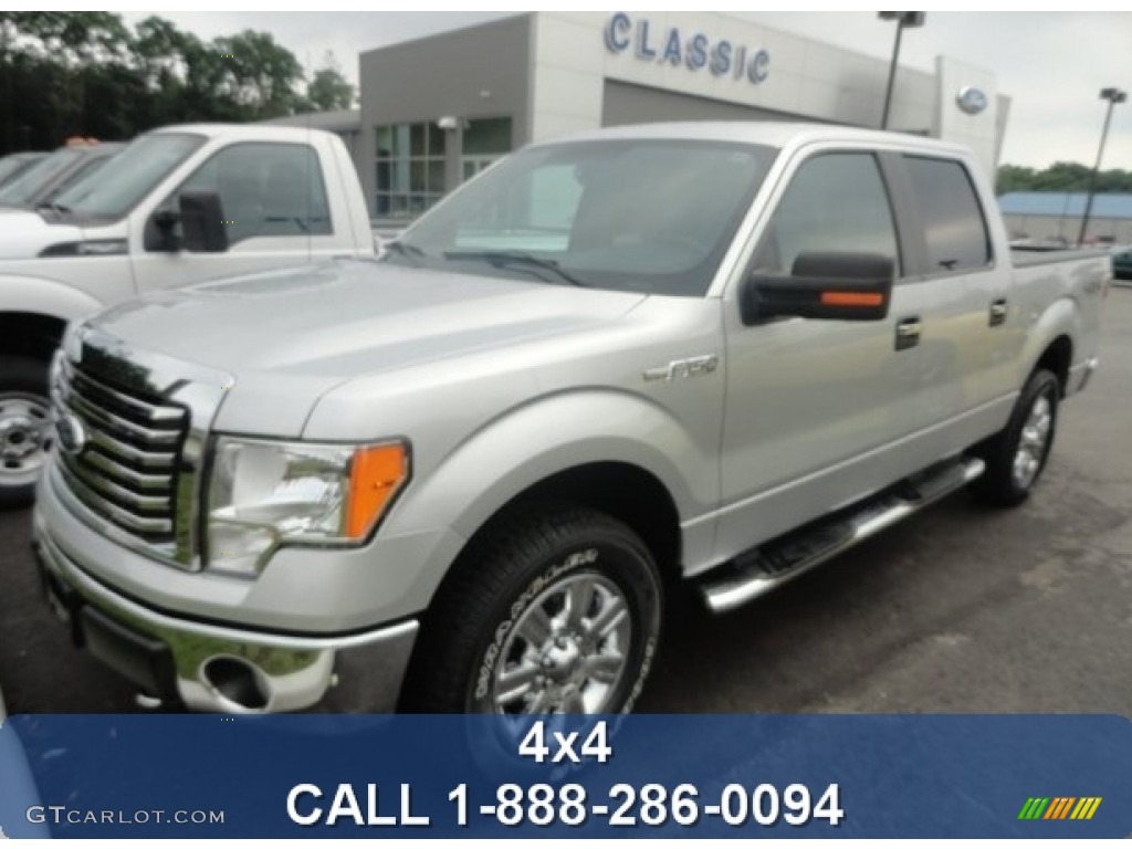 2010 F150 XLT SuperCrew 4x4 - Ingot Silver Metallic / Medium Stone photo #1