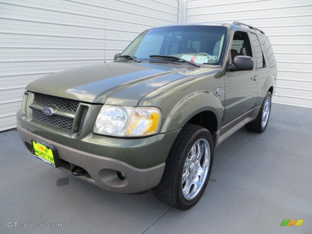 2003 Explorer Sport XLT 4x4 - Estate Green Metallic / Medium Parchment Beige photo #7