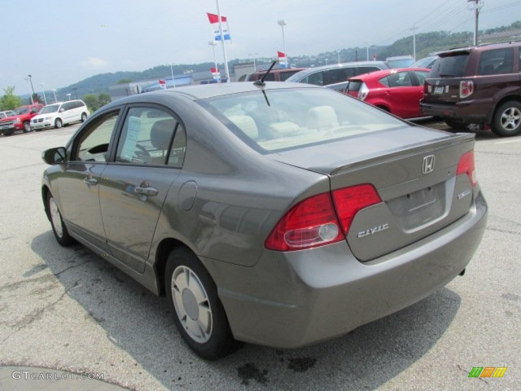 2006 Civic Hybrid Sedan - Galaxy Gray Metallic / Ivory photo #6