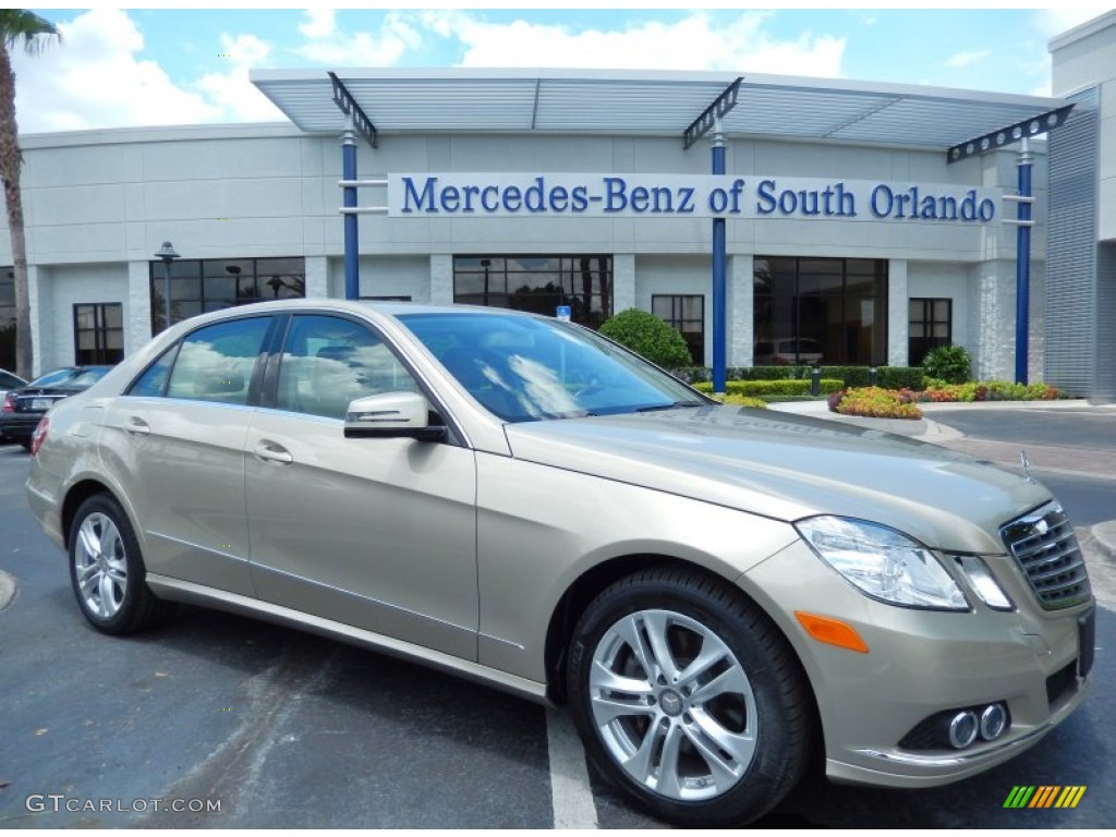 2010 E 350 4Matic Sedan - Pearl Beige Metallic / Almond Beige photo #1