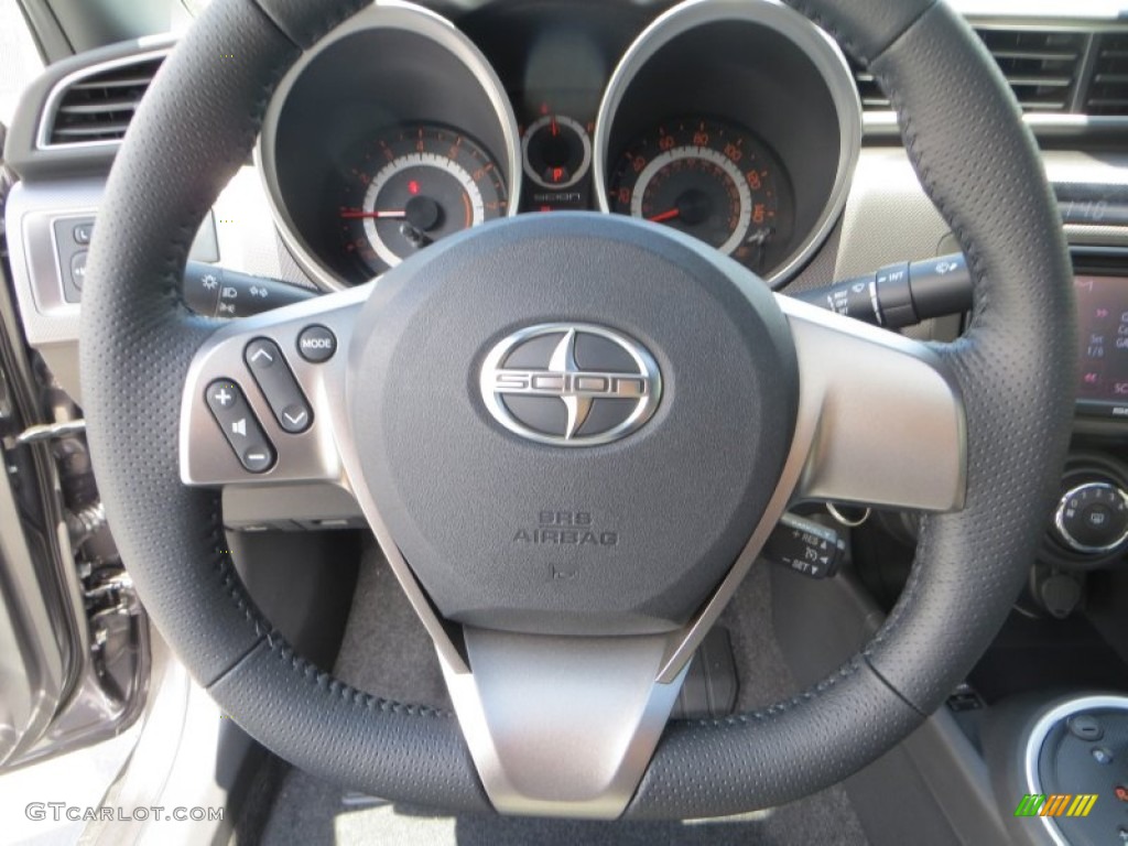 2014 Scion tC Standard tC Model Dark Charcoal Steering Wheel Photo #83299032