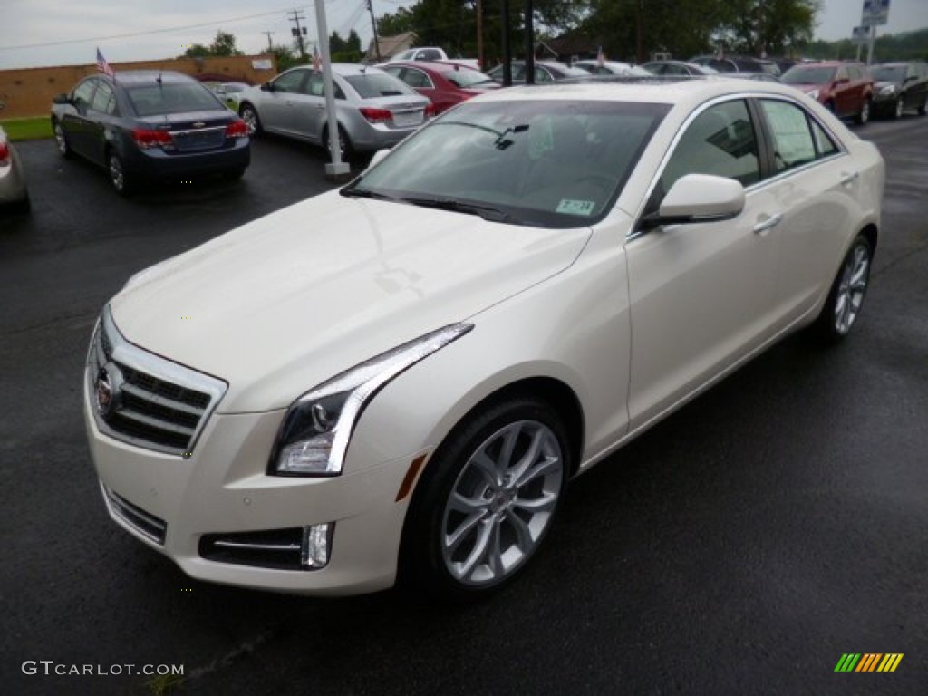 White Diamond Tricoat 2014 Cadillac ATS 3.6L AWD Exterior Photo #83299104