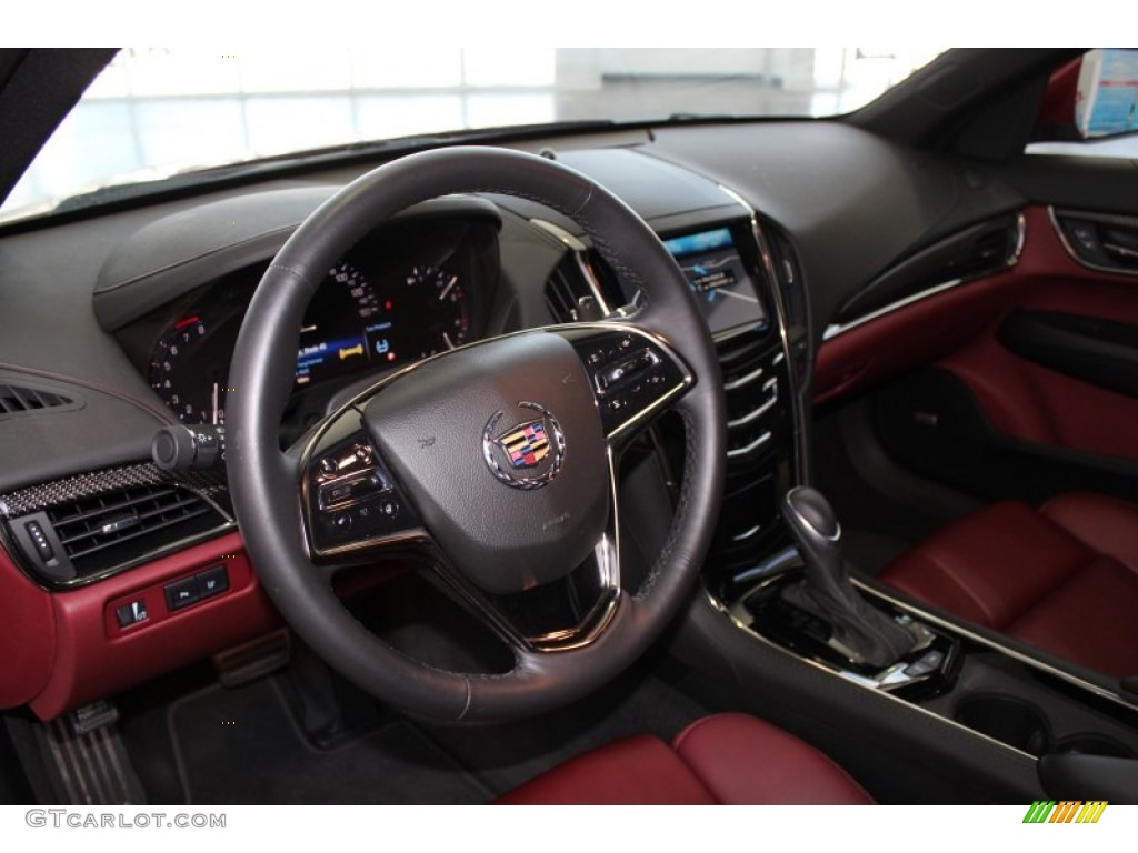 2013 Cadillac ATS 3.6L Performance Morello Red/Jet Black Accents Dashboard Photo #83315571