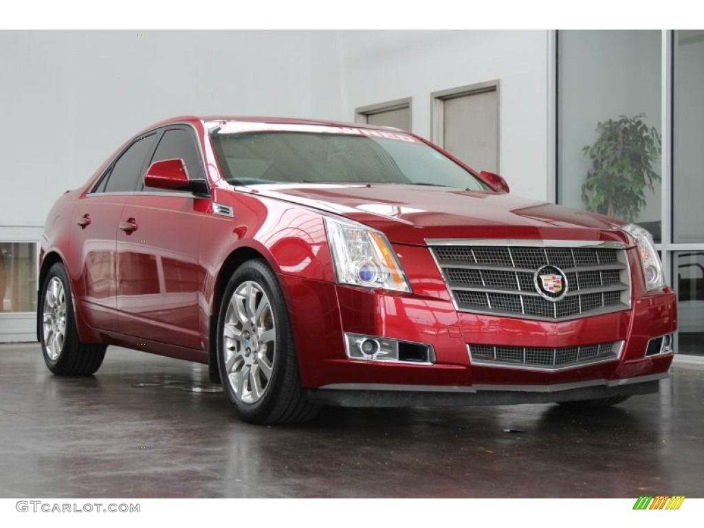 Crystal Red 2008 Cadillac CTS Sedan Exterior Photo #83315754