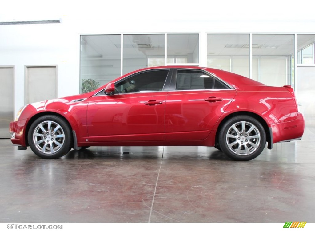 Crystal Red 2008 Cadillac CTS Sedan Exterior Photo #83315766