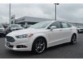 2013 White Platinum Metallic Tri-coat Ford Fusion Titanium AWD  photo #3