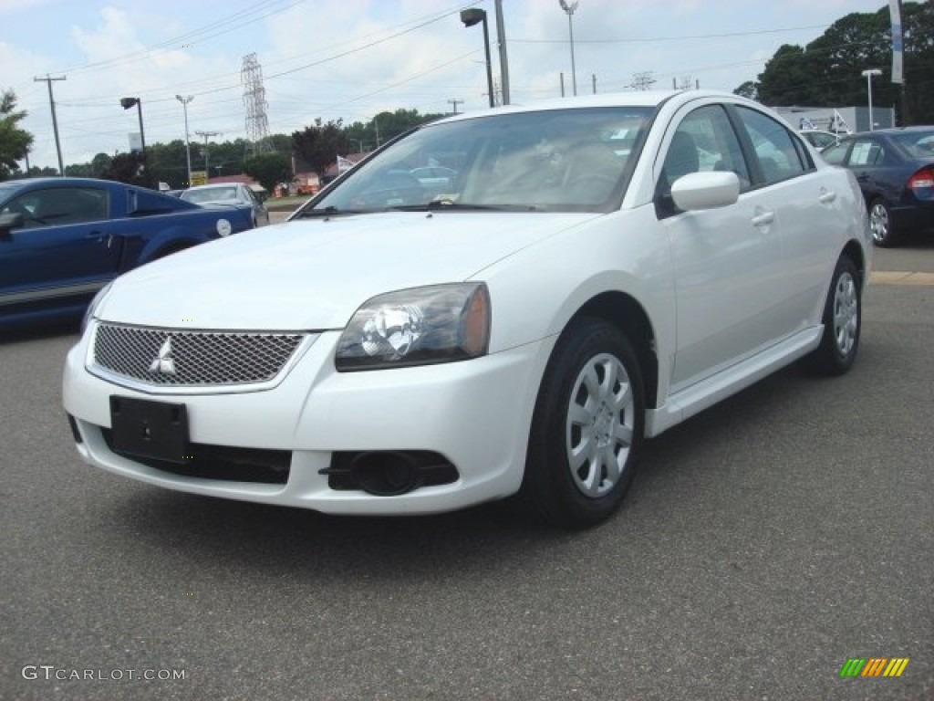 2010 Galant ES - Dover White Pearl / Medium Gray photo #1