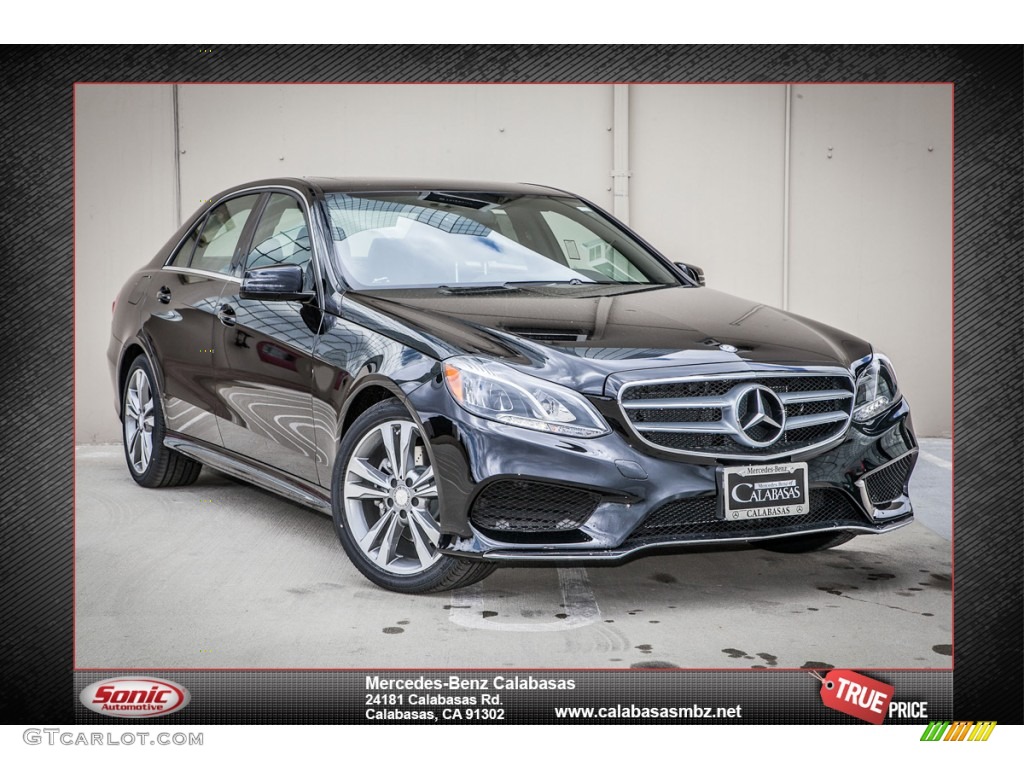 2014 E 350 Sport Sedan - Black / Silk Beige/Espresso Brown photo #1