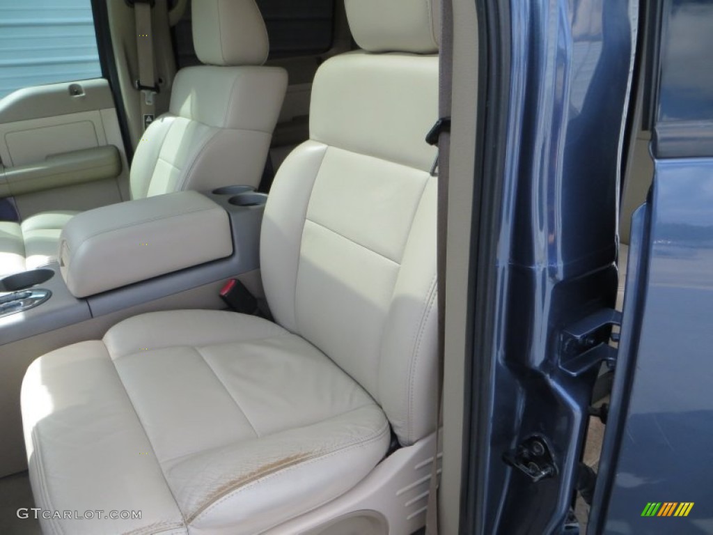 2004 F150 Lariat SuperCrew 4x4 - Medium Wedgewood Blue Metallic / Tan photo #32