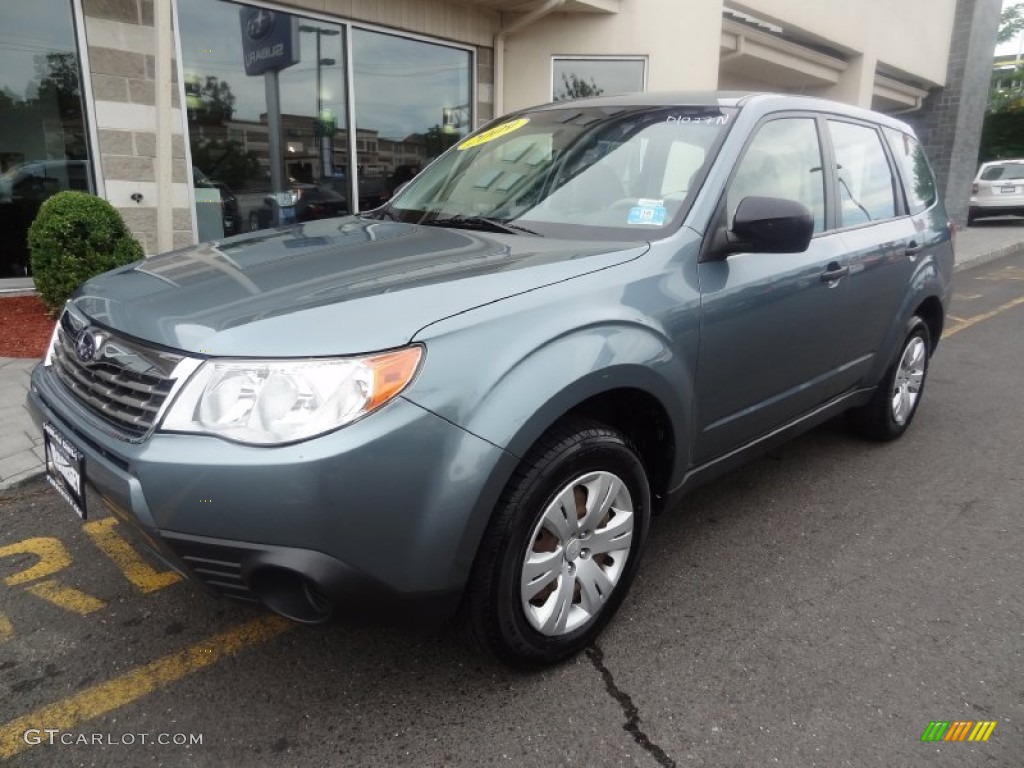 2009 Forester 2.5 X - Sage Green Metallic / Platinum photo #1