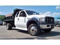 Oxford White 2006 Ford F550 Super Duty XL SuperCab Chassis 4x4 Dump Truck Exterior
