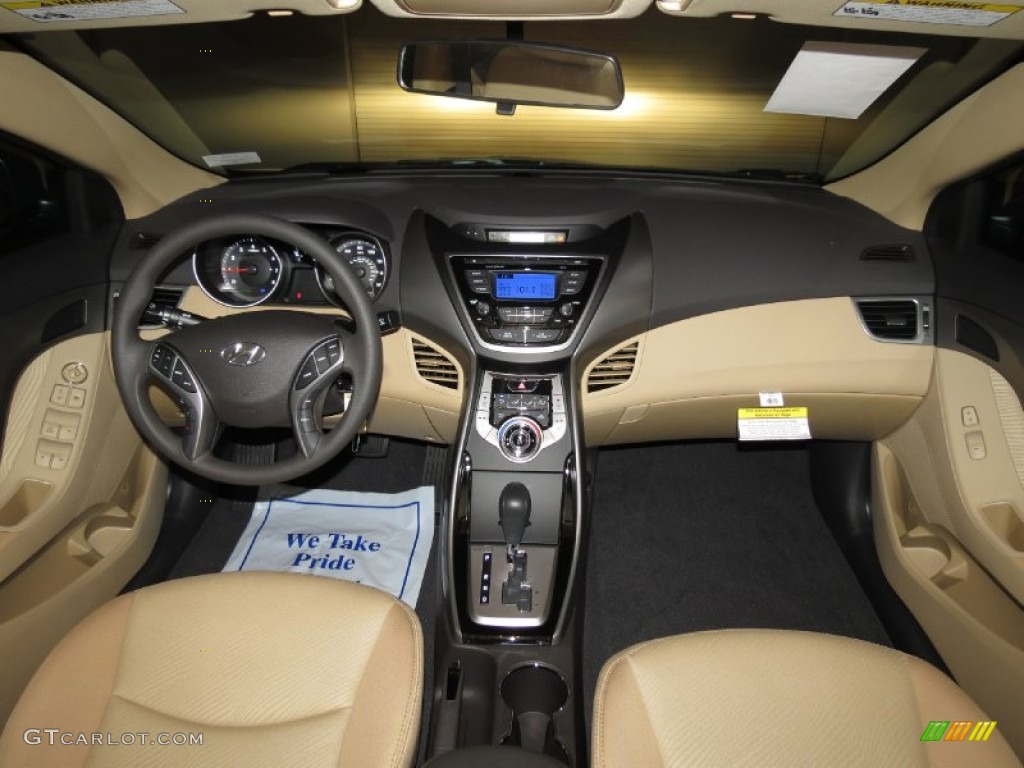 2013 Elantra GLS - Indigo Night / Beige photo #4