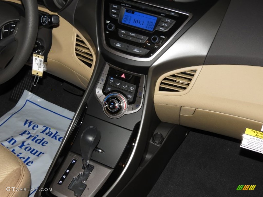 2013 Elantra GLS - Indigo Night / Beige photo #5
