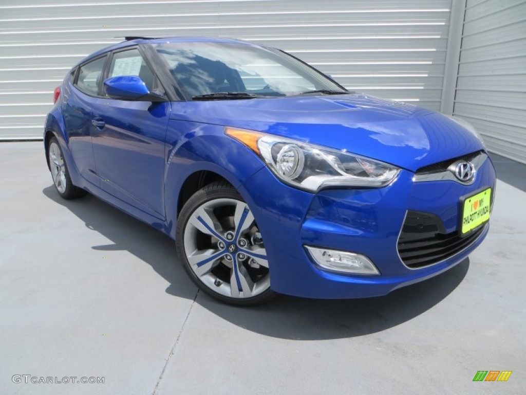 2013 Veloster  - Marathon Blue / Black photo #1