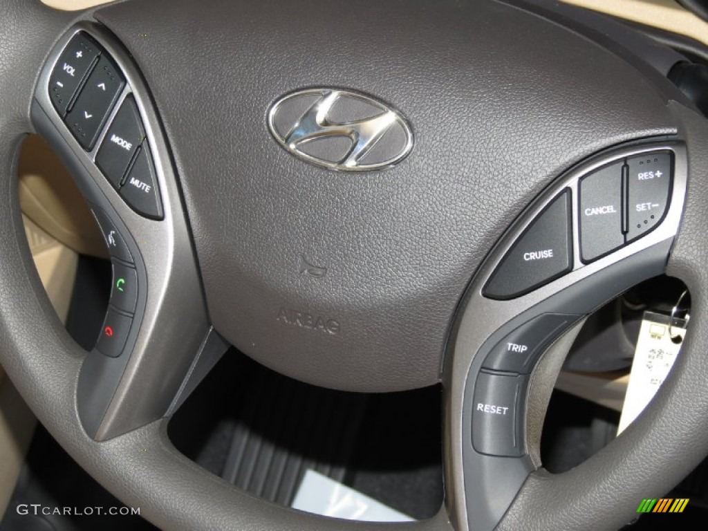 2013 Elantra GLS - Indigo Night / Beige photo #6