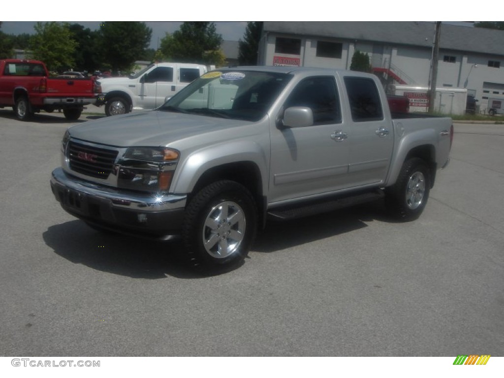 2012 Canyon SLE Crew Cab 4x4 - Pure Silver Metallic / Ebony photo #1