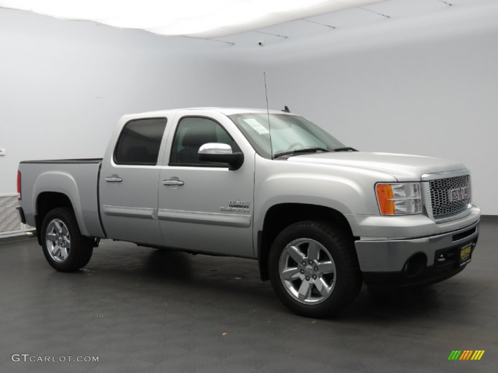 2013 Sierra 1500 SLE Crew Cab - Quicksilver Metallic / Ebony photo #1