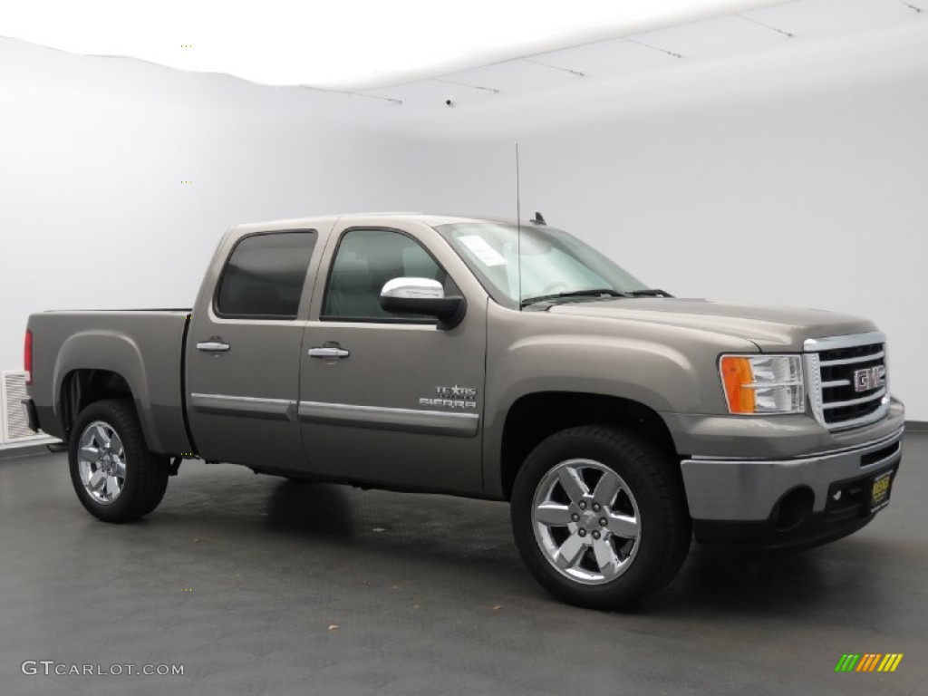 2013 Sierra 1500 SLE Crew Cab - Steel Gray Metallic / Light Titanium/Dark Titanium photo #1