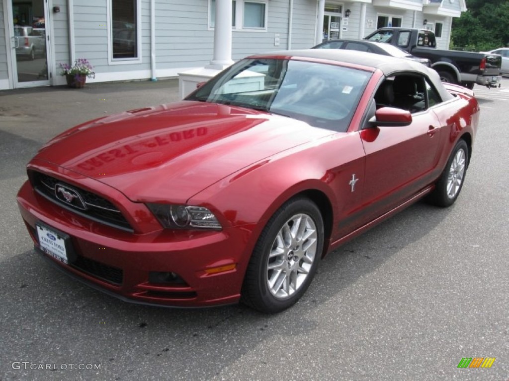 2014 Mustang V6 Premium Convertible - Ruby Red / Charcoal Black photo #3