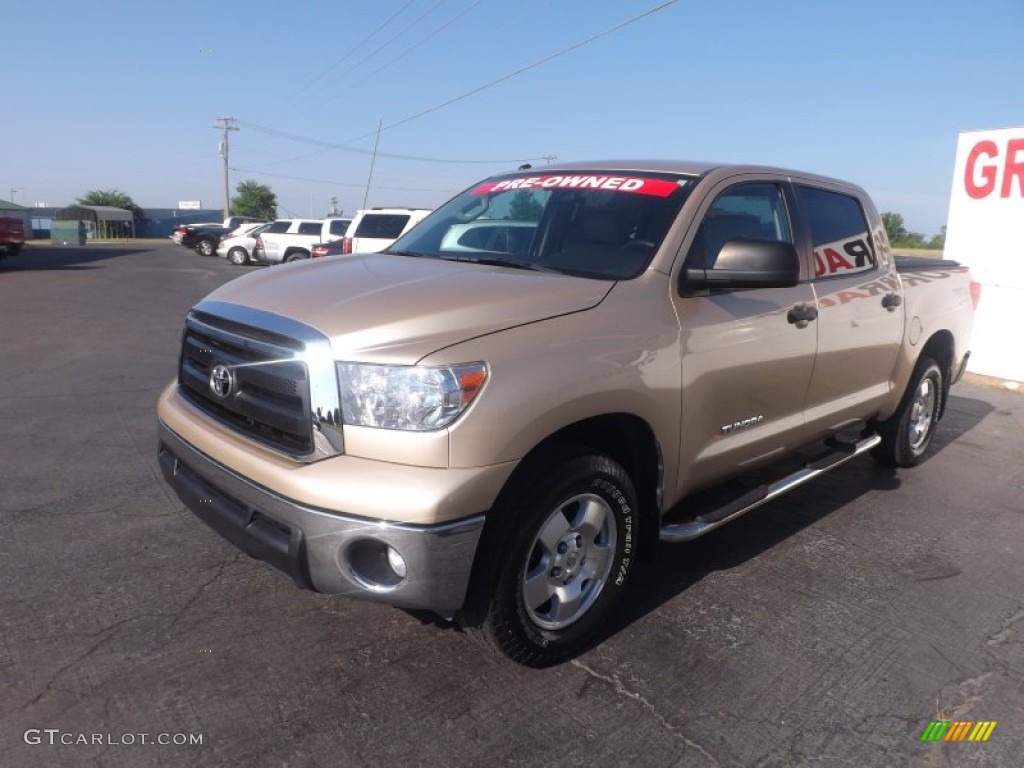 2010 Tundra TRD CrewMax - Sandy Beach Metallic / Sand Beige photo #3