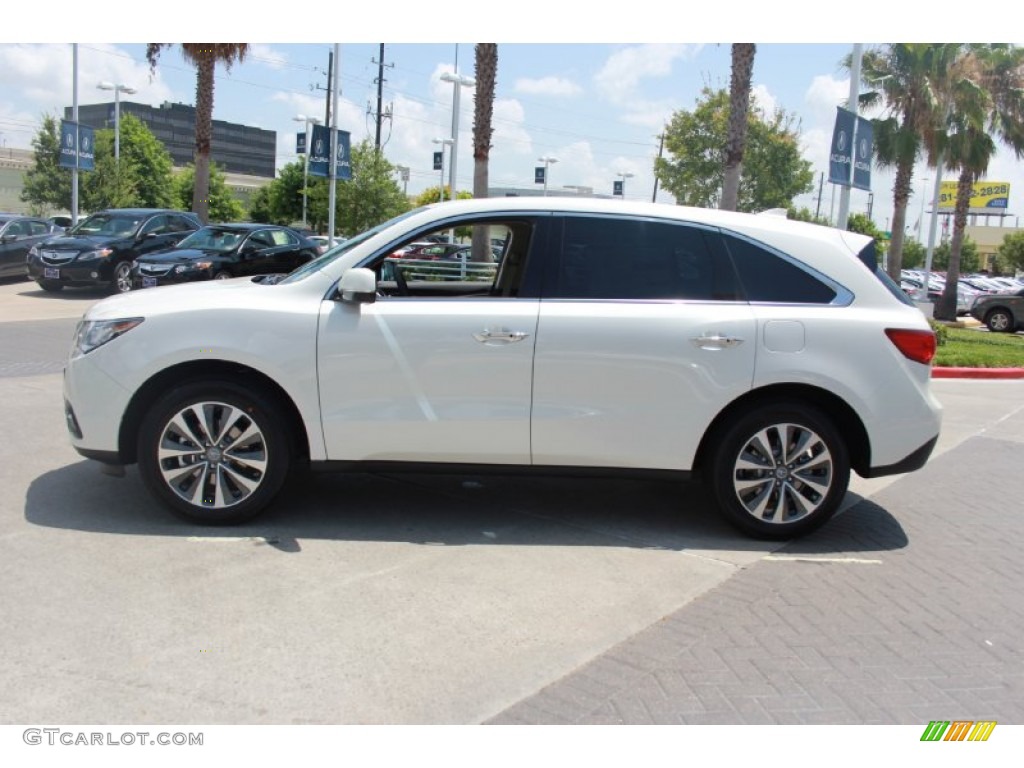 White Diamond Pearl 2014 Acura MDX SH-AWD Exterior Photo #83330543