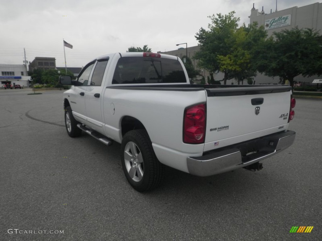 2007 Ram 1500 SLT Quad Cab 4x4 - Bright White / Medium Slate Gray photo #3