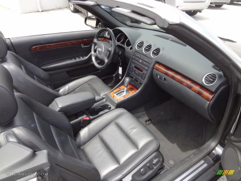 Ebony Interior 2006 Audi A4 1.8T Cabriolet Photo #83332123