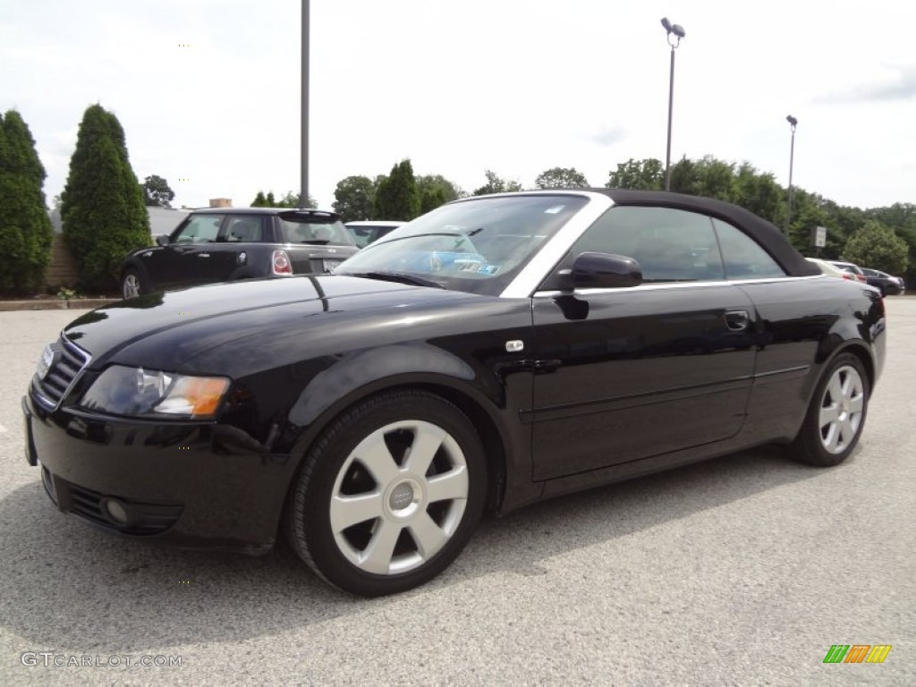 Brilliant Black 2006 Audi A4 1.8T Cabriolet Exterior Photo #83332169