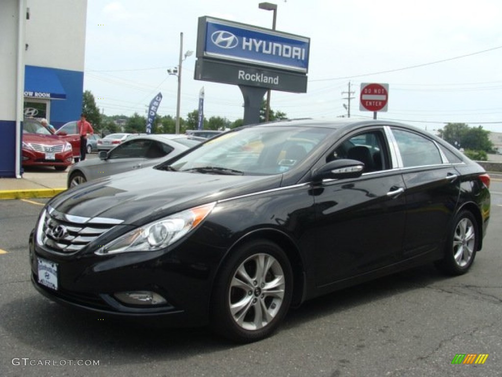 2011 Sonata Limited - Midnight Black / Black photo #1