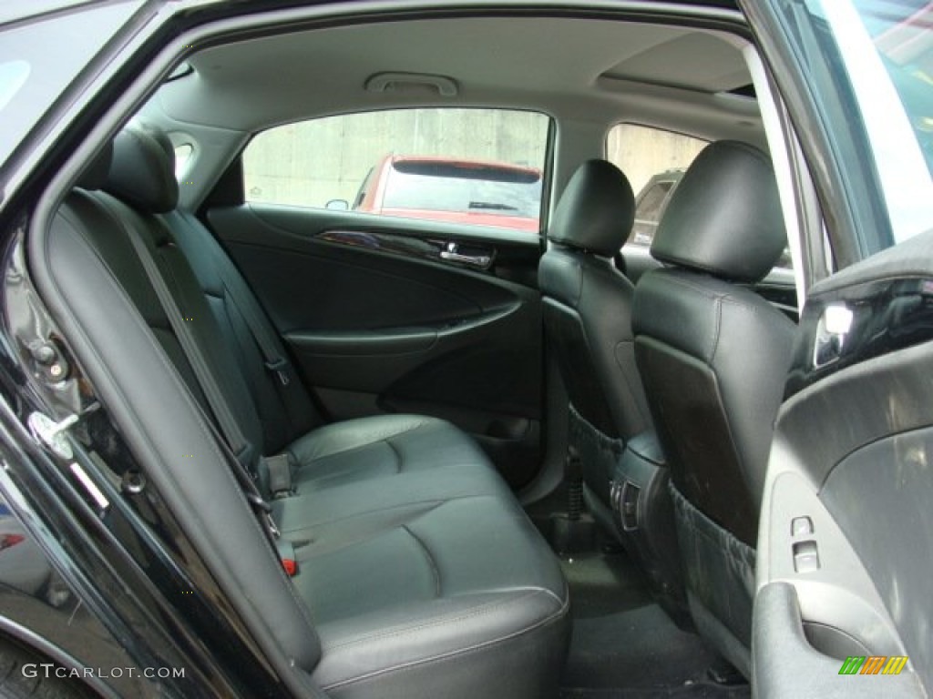 2011 Sonata Limited - Midnight Black / Black photo #24