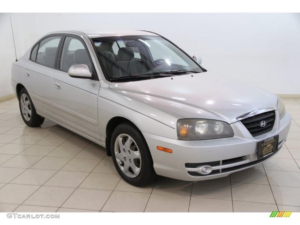 2004 Elantra GLS Sedan - Sterling Silver / Gray photo #1