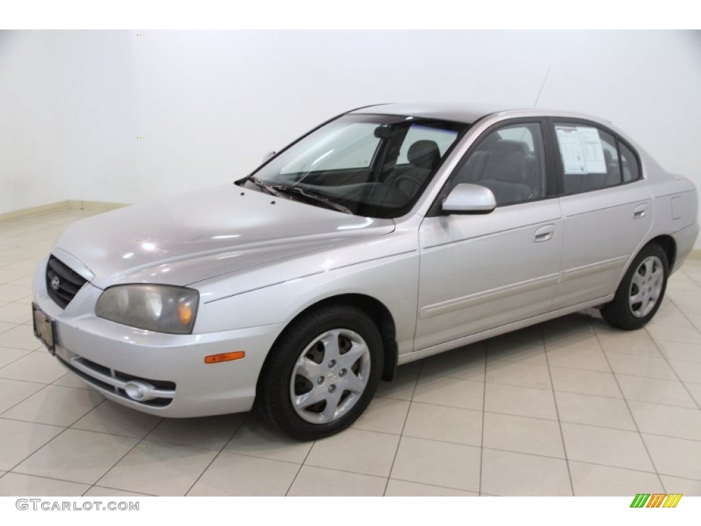 2004 Elantra GLS Sedan - Sterling Silver / Gray photo #3