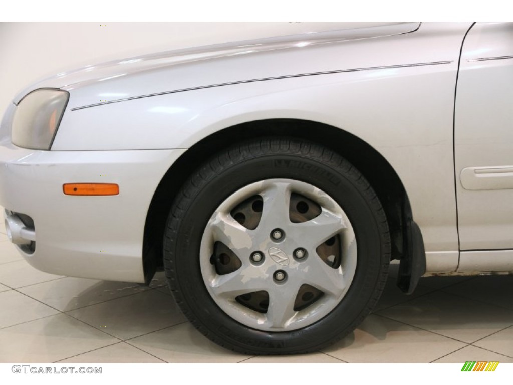2004 Elantra GLS Sedan - Sterling Silver / Gray photo #14