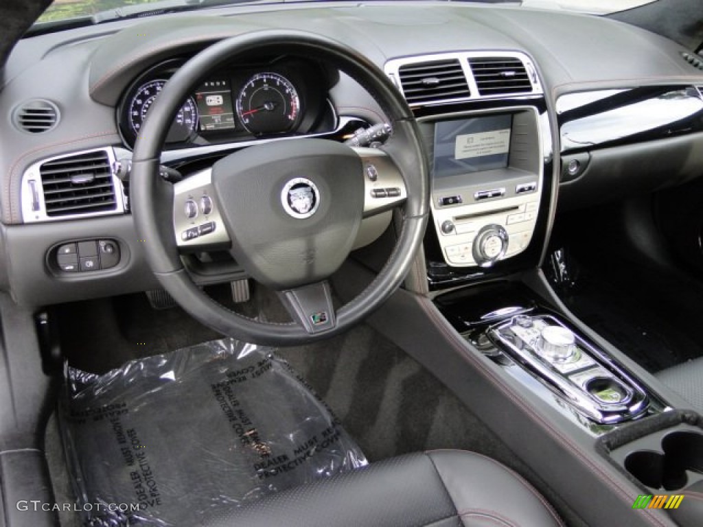 2011 Jaguar XK XKR175 Coupe Warm Charcoal/Warm Charcoal/Cranberry Dashboard Photo #83334979
