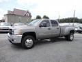 Graystone Metallic - Silverado 3500HD LT Crew Cab 4x4 Dually Photo No. 3