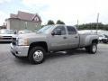 2013 Graystone Metallic Chevrolet Silverado 3500HD LT Crew Cab 4x4 Dually  photo #3