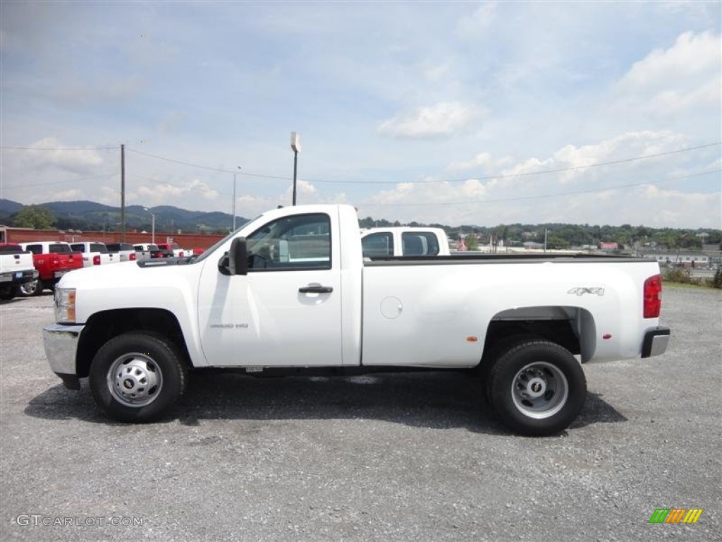 Summit White 2013 Chevrolet Silverado 3500HD WT Regular Cab 4x4 Dually Exterior Photo #83337232