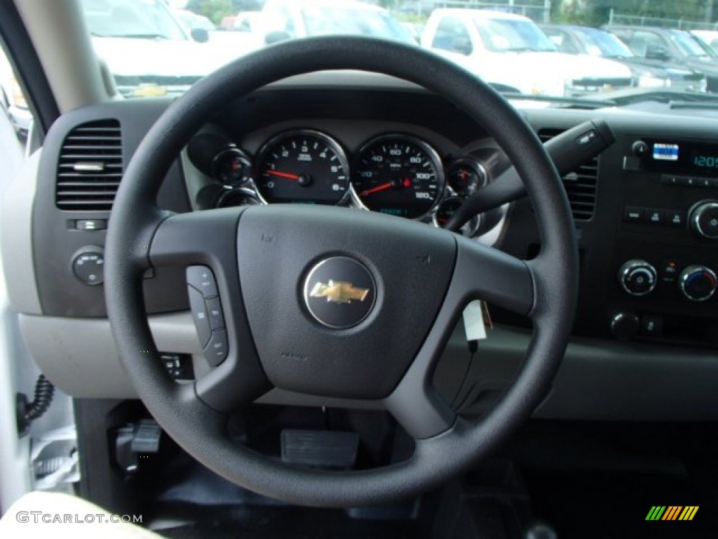2013 Chevrolet Silverado 2500HD Work Truck Extended Cab 4x4 Utility Dark Titanium Steering Wheel Photo #83337658