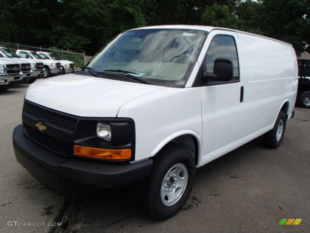 Summit White 2014 Chevrolet Express 2500 Cargo WT Exterior Photo #83338190