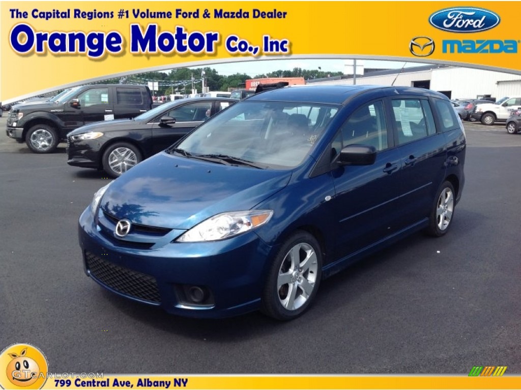 2007 MAZDA5 Sport - Strato Blue Mica / Black photo #1