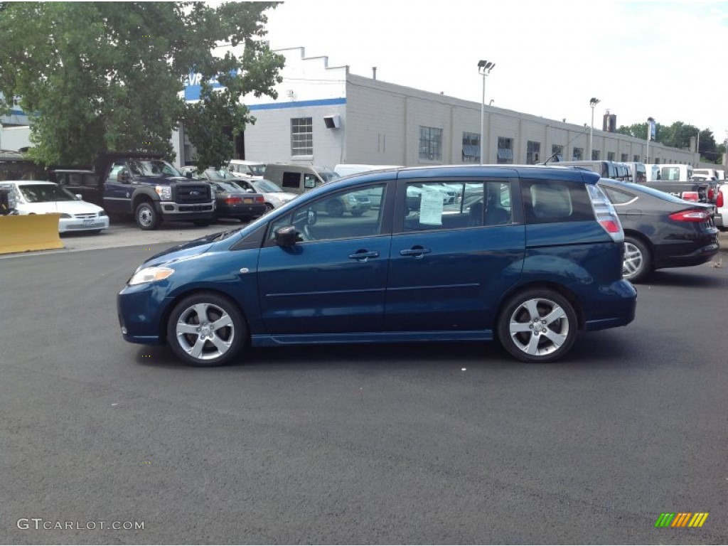 2007 MAZDA5 Sport - Strato Blue Mica / Black photo #2