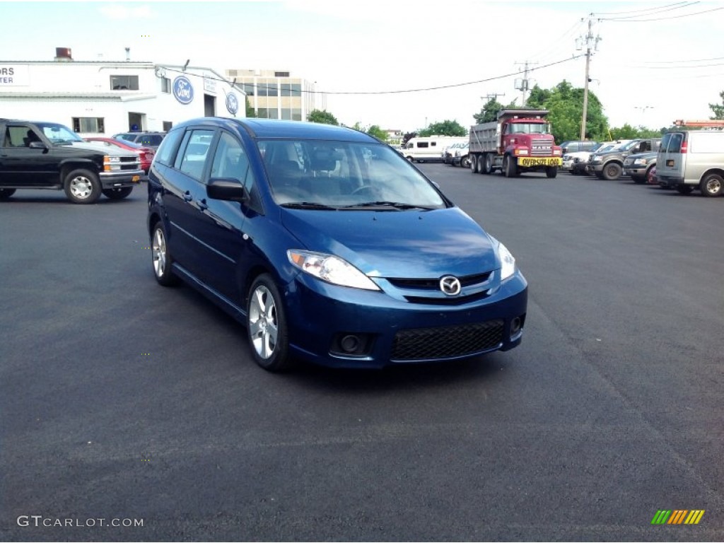 2007 MAZDA5 Sport - Strato Blue Mica / Black photo #7