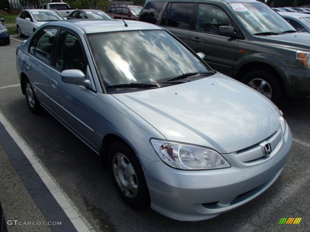 2005 Civic Hybrid Sedan - Opal Silver Blue Metallic / Gray photo #1